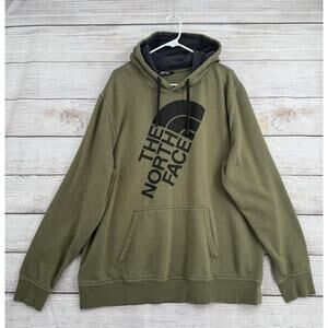 The North Face Half Dome Hoodie Sweatshirt Mens XXL Green Stretch Drawstring